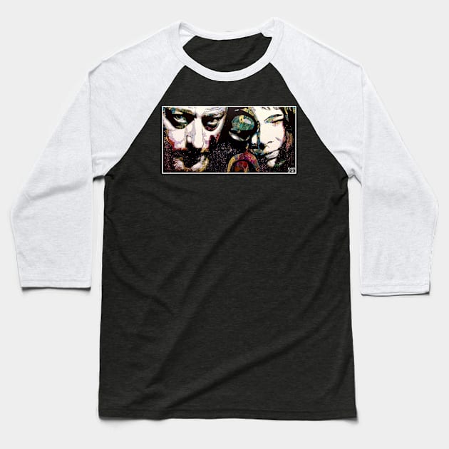 Leon And Mathilda Baseball T-Shirt by Bobby Zeik Art